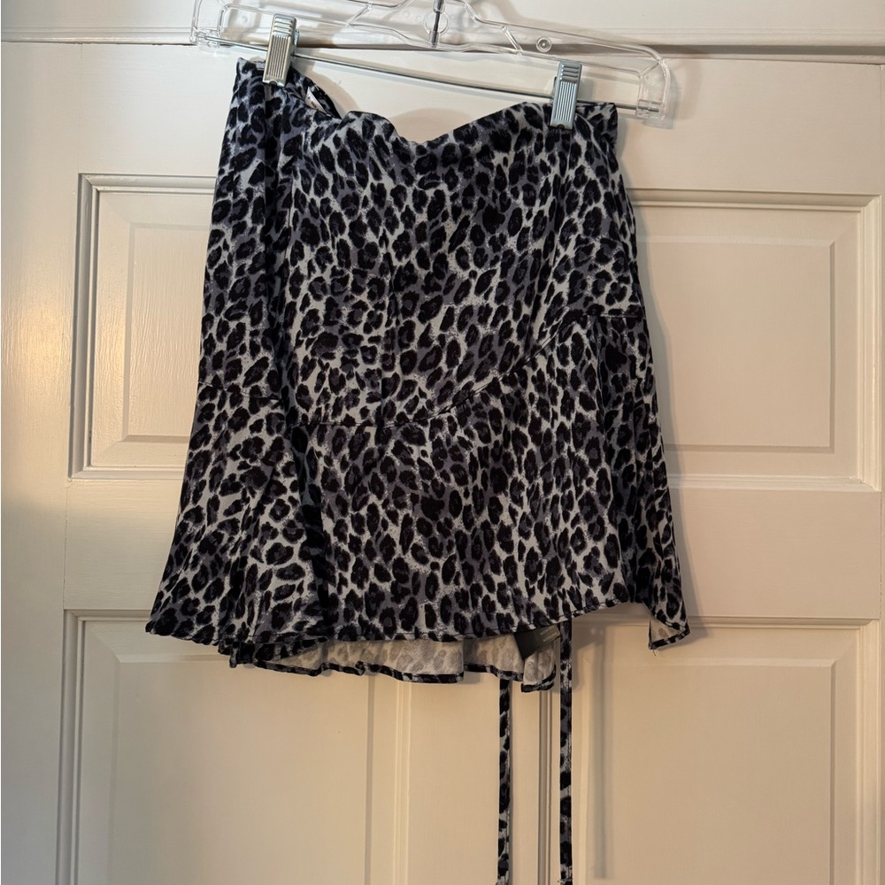 Leopard Print wrap around  Skirt